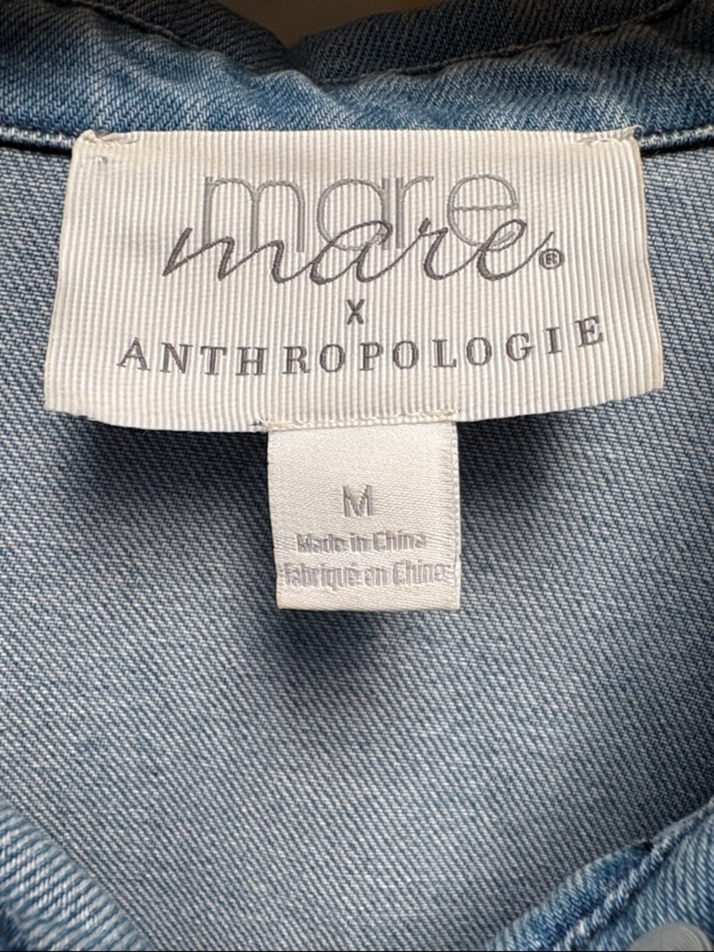 Mare Mare x Anthropologie Blue Denim Button-Up Shirt dress Medium - Picture 3 of 7